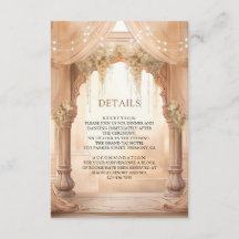 Cream Floral Indian Mandap Hindu Hochzeitsdetails