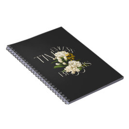 Cream Floral Timeless Blooms Spiral Foto Notebook Notizblock
