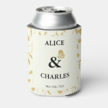 Cream Floral Wedding Monogram kann kühler
