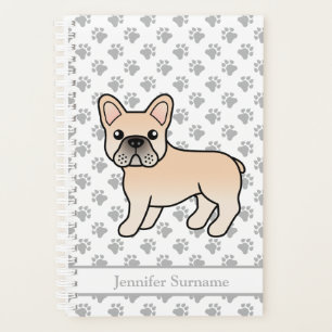 Cream Französische Bulldogge Süße Cartoon-Hund & T Planer