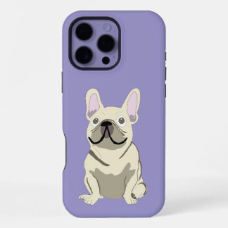 Cream French Bulldog, I Love my Dog iPhone 16 Pro Max Hülle