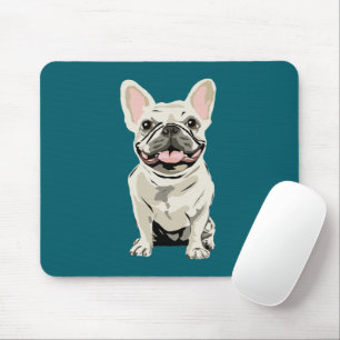 Cream French Bulldog, Ich liebe meinen Hund Mousepad