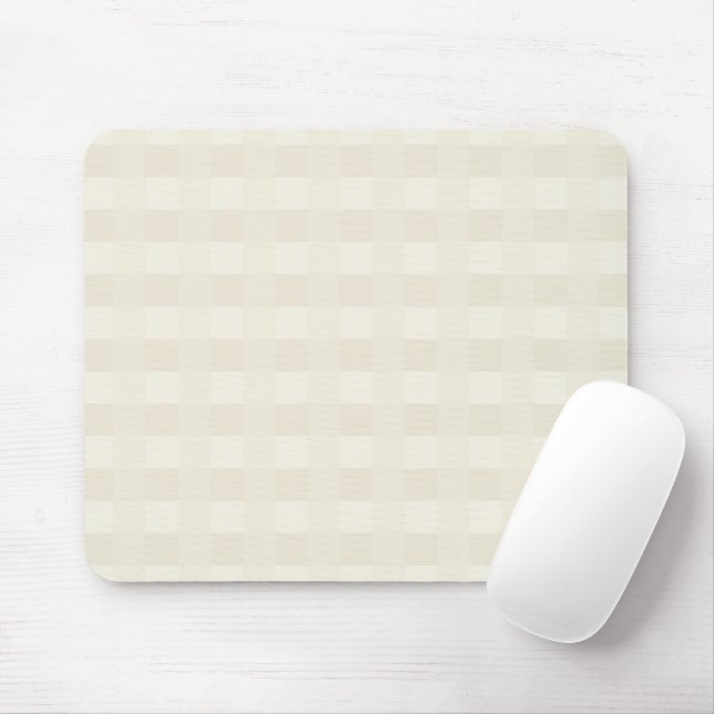 Cream Gingham Kariert Pattern Mouse Pad Mousepad (Mit Mouse)