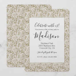 Cream Glam Leopard Print Einladung