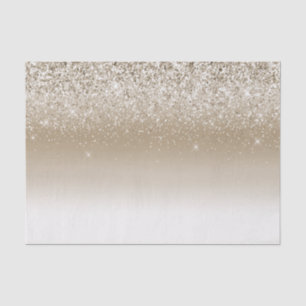 Cream Gold Glitz Glitzer Brautparty Seidenpapier