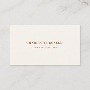 Cream Gold Serif-Schriftart Professional Matt Zwei Visitenkarte