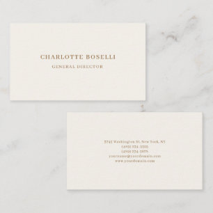 Cream Gold Serif-Schriftart Professionell Matt Zwe Visitenkarte