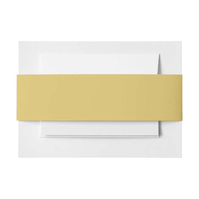 Cream Gold Solid Color Einladungsbanderole (Vorderseite Beispiel)