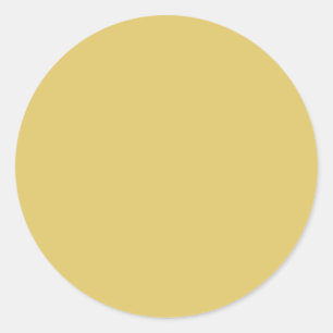 Cream Gold Solid Color Runder Aufkleber