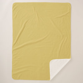 Cream Gold Solid Color Sherpadecke