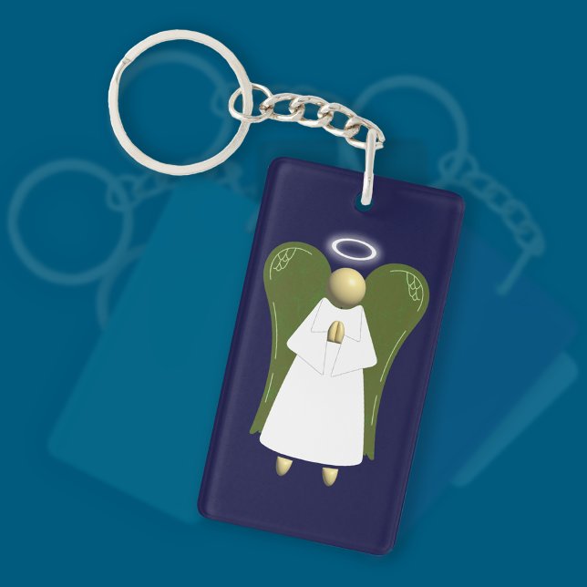 Cream Guardian Angel (beidseitig) Schlüsselanhänge Schlüsselanhänger (Asian Guardian Angel Keyring)