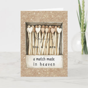 Cream Hearts Traumpaar Gold Glitter Karte