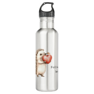 Cream Igel Apple Heart Edelstahlflasche