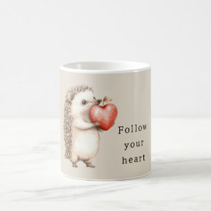 Cream Igel Apple Heart Kaffeetasse