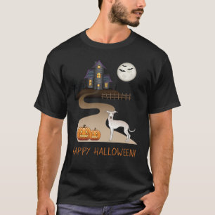 Cream Iggy Süßer Hund und Halloween Spukhaus T-Shirt