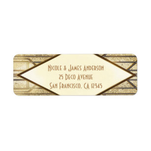 Cream Ivory Gold 20's Art Deco Gatsby Glam Wedding