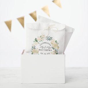 Cream Ivory Wreath Polterabend Gunst Bag Geschenktütchen