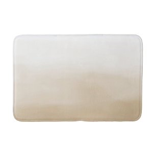 Cream Khaki White Ombre Wasserfarbe Badematte