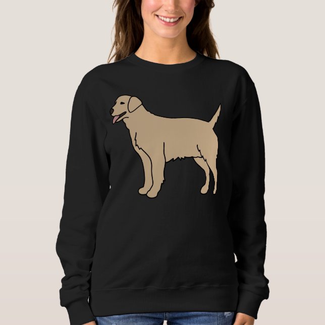 Cream Labrador Hund Sweatshirt (Vorderseite)