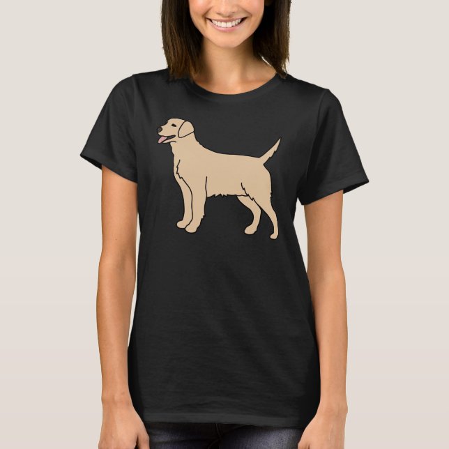 Cream Labrador Hund T-Shirt (Vorderseite)