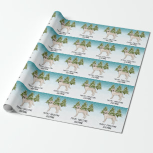 Cream Labrador Retriever Dog Custom Text Geschenkpapier