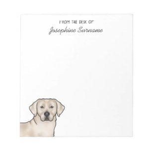 Cream Labrador Retriever Lab Hund mit individuelle Notizblock
