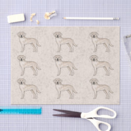Cream Labrador Retriever Labrador Dog Print Patter Seidenpapier