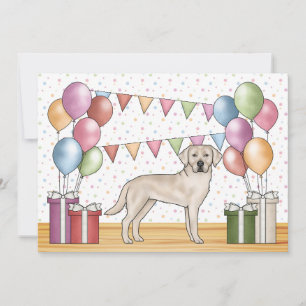 Cream Labrador Retriever Labrador Hund farbenfroh  Einladung