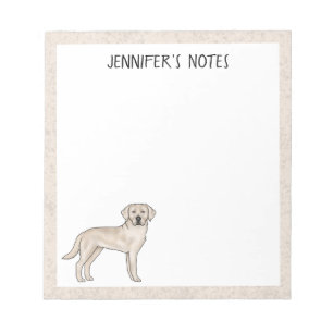 Cream Labrador Retriever Labrador Hund mit Individ Notizblock