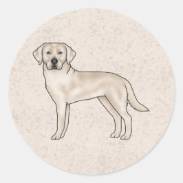 Cream Labrador Retriever Niedlicher Labrador Hund  Runder Aufkleber