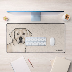 Cream Labrador Retriever Süßer Lab Hund Benutzerde Schreibtischunterlage