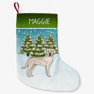 Cream Labrador Retriever Weihnachten und Individue Kleiner Weihnachtsstrumpf