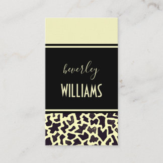 Cream Leopard Beruflich Business Card Visitenkarte