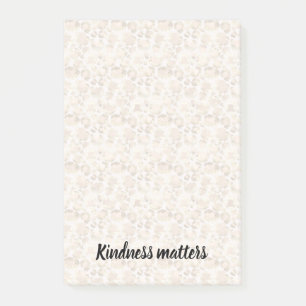 Cream Leopard Print Kindness Materie Post-it Klebezettel