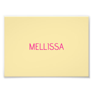 Cream minimalist benutzerdefinierter Name Fotodruck