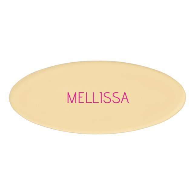 Cream minimalist custom name  namenschild (Vorderseite)