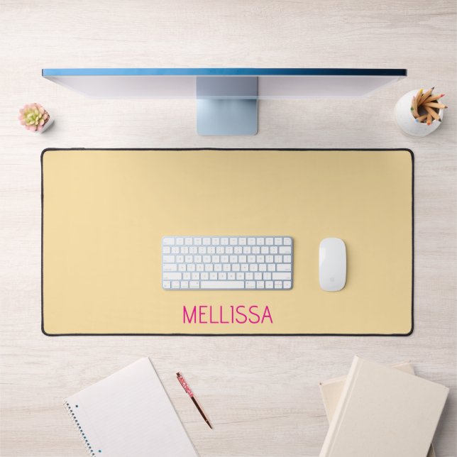 Cream minimalist custom name  schreibtischunterlage (Büro 1)