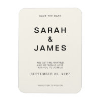 Cream Minimalistisch moderne Hochzeit retten das D