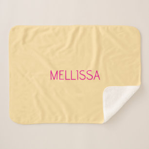 Cream minimalistischer benutzerdefinierter Name  Sherpadecke
