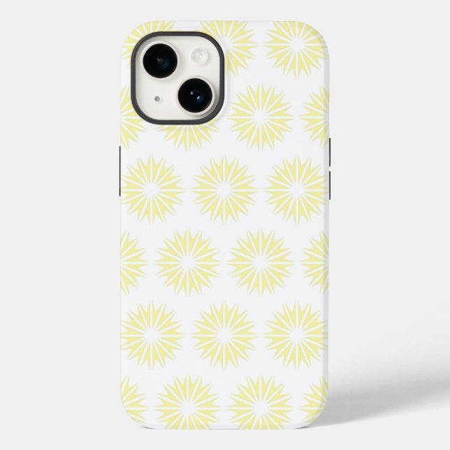 Cream Modern Sunbursts Case-Mate iPhone Hülle (Rückseite)