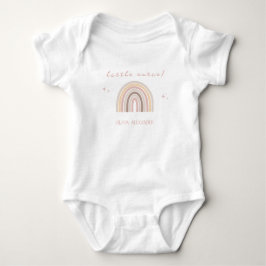 Cream Pastel Einfache Minimalistische Babydusche Baby Strampler