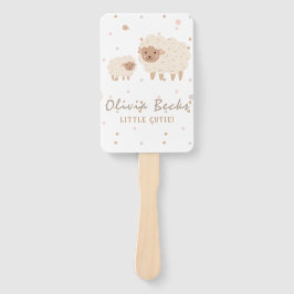 Cream Pastel Illustrative Baby Dusche Fächer