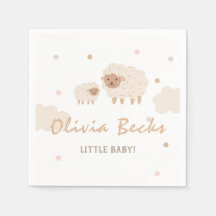 Cream Pastel Illustrative Baby Dusche
