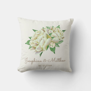 Cream Peony Wedding Kissen
