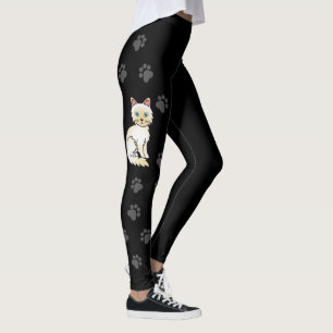 Cream Point Birma / Ragdoll Süße Katze & Pfoten Sc Leggings
