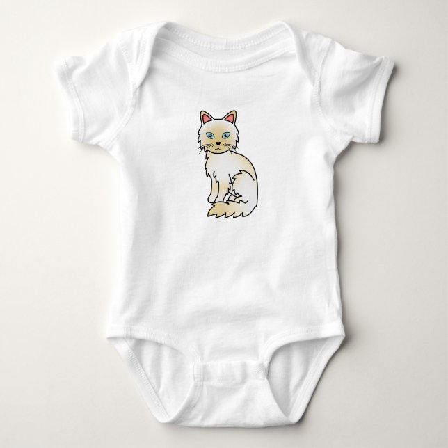 Cream Point Birman / Ragdoll Cat Baby Strampler (Vorderseite)