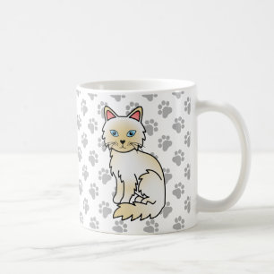 Cream Point Birman / Ragdoll Niedlich Cat & Paws Kaffeetasse