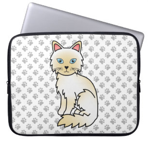 Cream Point Birman / Ragdoll Niedlich Cat & Paws Laptopschutzhülle