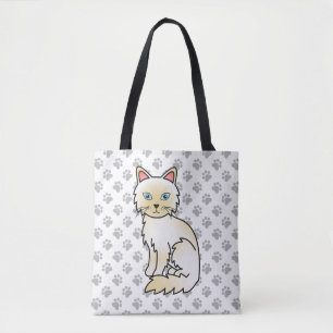 Cream Point Birman / Ragdoll süße Katze & Pfoten Tasche