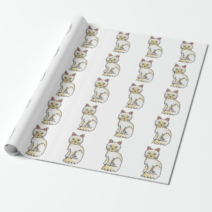 Cream Point Birman / Ragdoll Süßes Katzenmuster Geschenkpapier